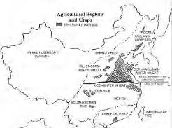 map of china and the agricultural regions and crops