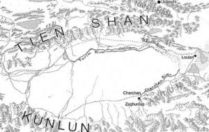 map of tien shan and kunlun