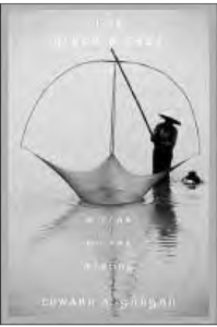Book cover of "The River's Tale: A Year on the Mekong." The book cover image is a Vietnamese fisherman fishing on the river.