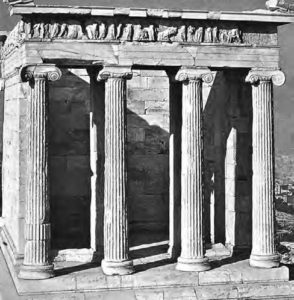 photo of a temple with four pillars