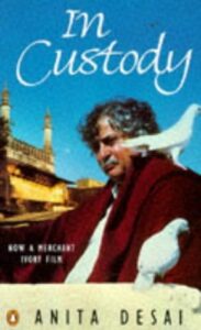 book cover for in custody by anita desai