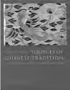 book cover for sources of chinese tradition
