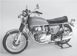 Photograph of Honda's 1968 motorcycle. 