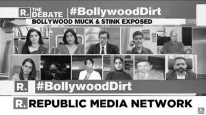 a screen capture of the R. Debate with #BollywoodDirt by Republic Media Network