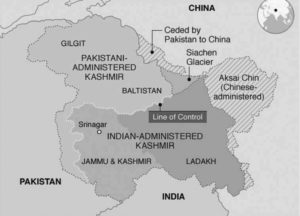 map of india's militarized zone