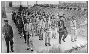 Photo of many Chinese soldiers