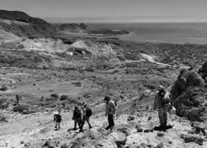 Archeological research team on Isla Cedros.