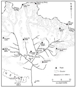 Map of Sagarmatha