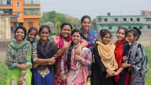 group photo of several girls