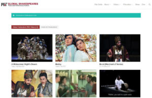 Screen capture of MIT’s Global Shakespeares website