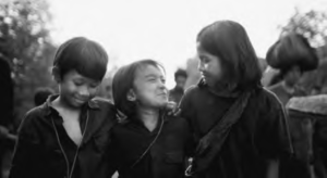 Loung is reunited with her young brother and sister in a Vietnamese-run refugee camp, then with her older brothers in a Red Cross camp.
