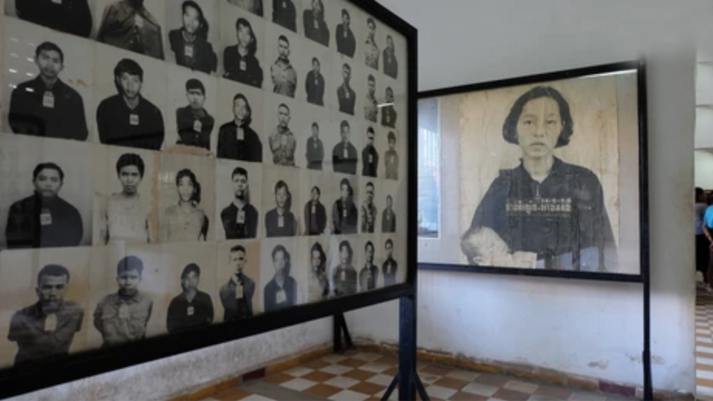 A display in the Tuol Sleng Genocide Museum in Phnom Penh.