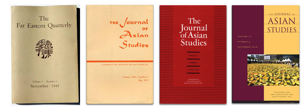 Covers of the Journal of Asian Studies (previously the Far Eastern Quarterly), 1941-2018