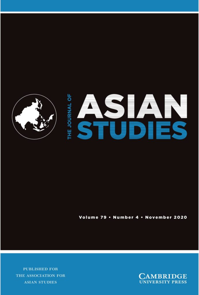 Cover of November 2020 issue of the Journal of Asian Studies