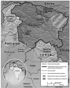 Map of Kashmir's Disputed regions