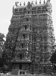 a tall and elaborate temple