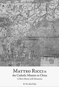 Book cover of "Matteo Ricci & the Catholic Mission to China." The book cover image is a map of China's Pearl River Delta from the 17th century. 