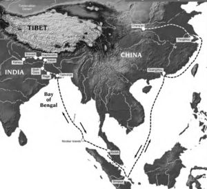  Map of Yijing’s Itinerary.