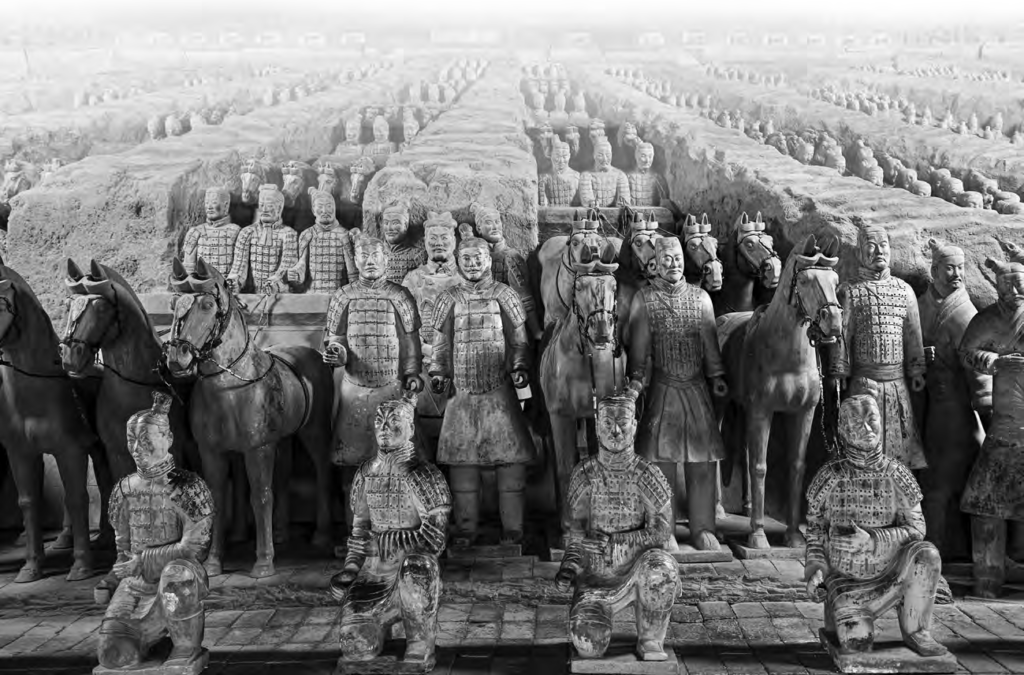 Terracotta Army. Part of the Mausoleum of the First Qin Emperor and a UNESCO World Heritage Site located in Xian, China.