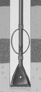 Diagram showing the “fishtail” drill.