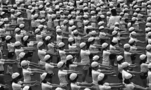 Photo of children who doing Morning exercises