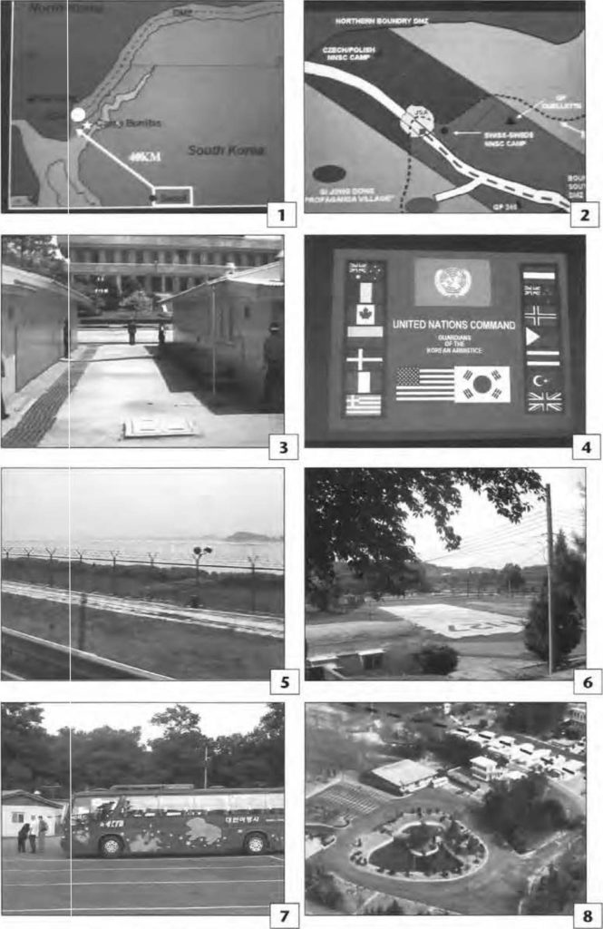 a photo grid of several areas of the dmz