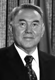 President Nursultan Abishuly Nazarbayev. A middle aged man wearing a business suit. 