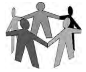 Trademark of the Core Knowledge Foundation. Five paper dolls with different colors are circling together hand in hand.