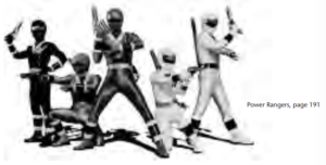 photo of several people in power ranger suits 