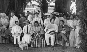 photograph of people sitting