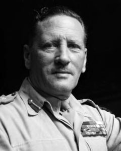 black and white photograph of a man in uniform