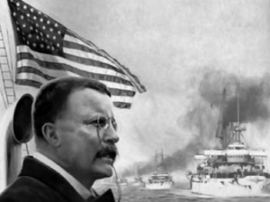 Image of Theodore Roosevelt and the ”Great White Fleet.“