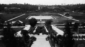 photograph of a large garden complex