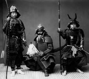 photo of three samurai posing