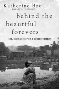 book cover for behind the beautiful forevers