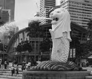 Image of symbol of Singapore, the Merlion