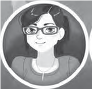 Image of a cartoon woman wearing glasses