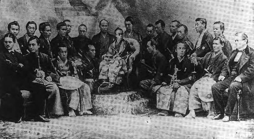 The Japanese delegation to the Exposition Universelle, around the young Tokugawa Akitake.