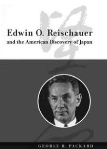 Book cover of "Edwin O. Reischauer and the American Discovery of China." The book cover image is a facial photograph of Edwin O. Reischauer. 