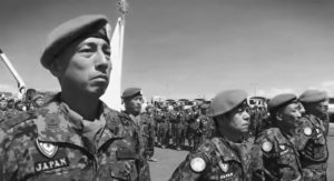 Japanese troops in South Sudan. Japanese forces left South Sudan in the spring of 2017. 