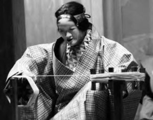 photo of a woman in a noh play