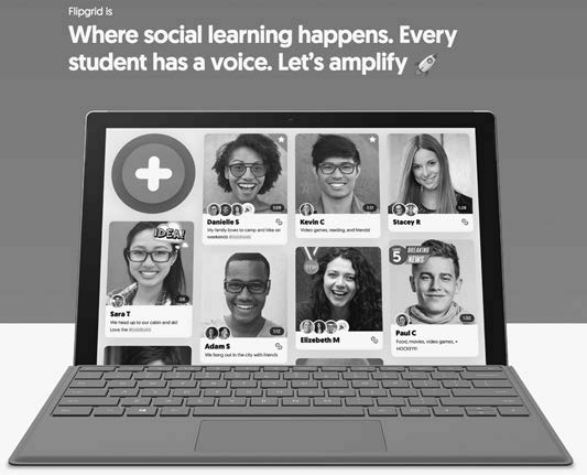 Screen capture of Flipgrid which offers tutoring in foreign language.