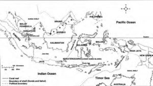 map of coral reefs of Indonesia