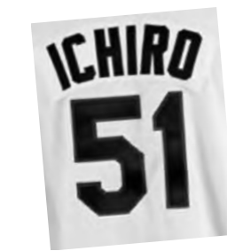 Picture with black letters Ichiro 51