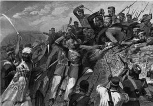 Image shows people rebelled against enemy