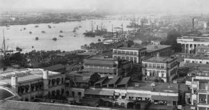 Image of buildings on the bank of the river