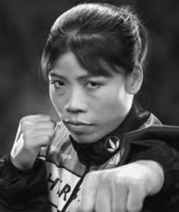 photo of a young woman in fighting pose