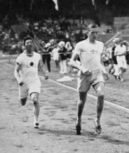 photo of two men running