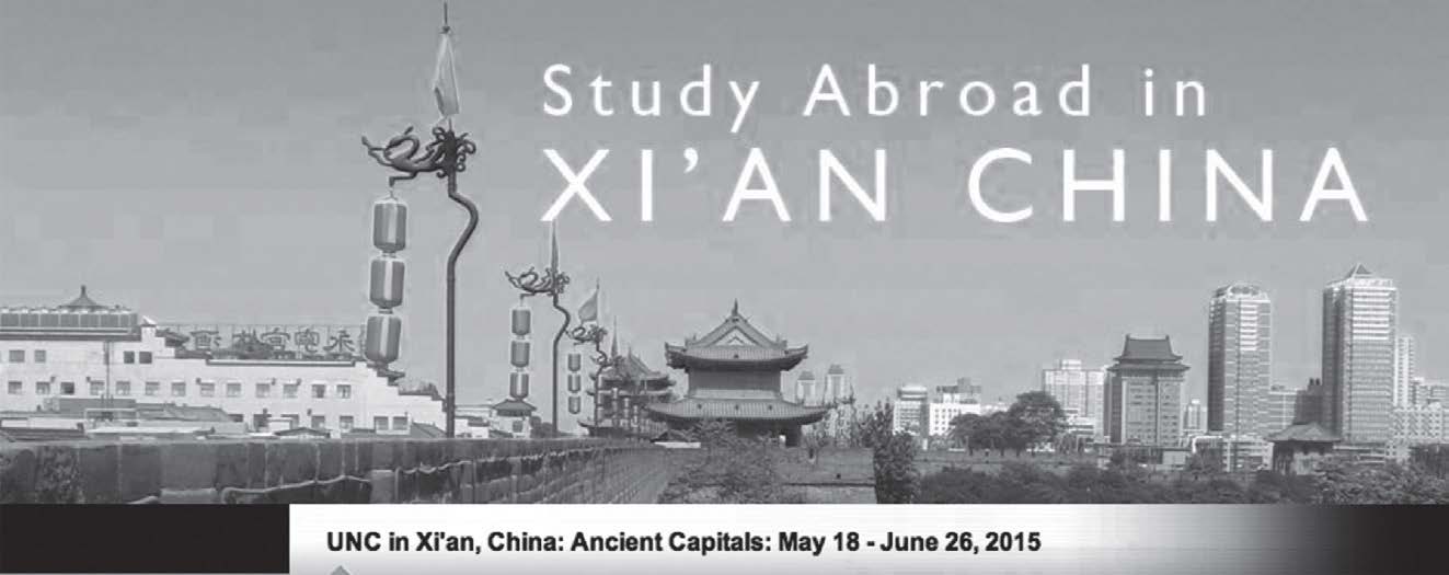 ad saying "study abroad in xi'an china"