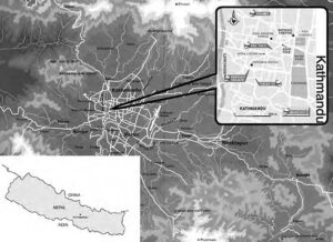 map of downtown kathmandu